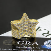 GL Hip Hop Star Boys Ring S925 Silver Moissanite Full Set With Personalized Trendy Ring